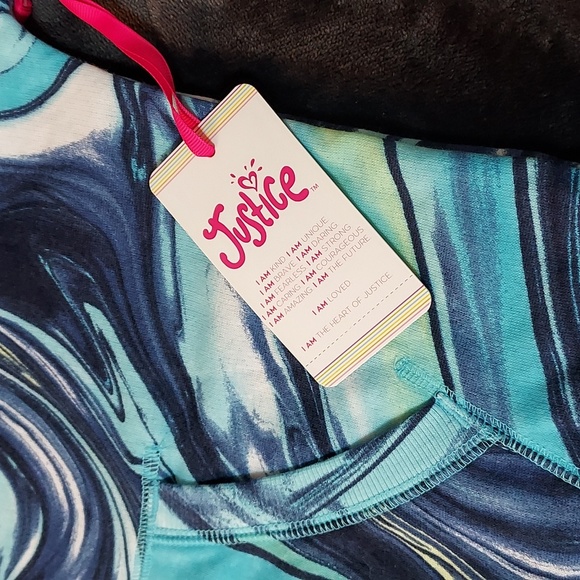 Girls Justice Marbled Hoody Sweatshirt - Picture 6 of 11